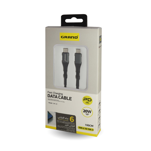 کابل شارژ تایپ سی به تایپ سی گرند مدل GK-22