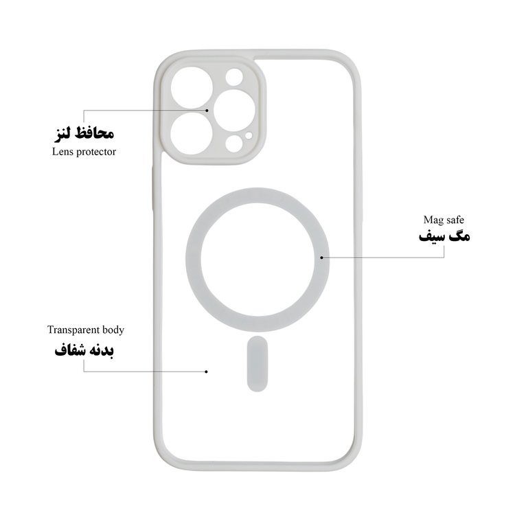 کاور مدل مگ سیف دار رنگی مناسب برای گوشی IPHONE 14 ProMax